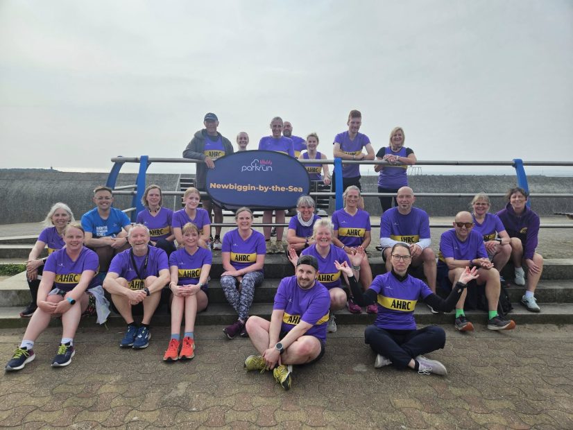 Running Dad and AHRC at Newbiggin by the Sea parkrun