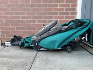 Kool Stride buggy folded flat side view